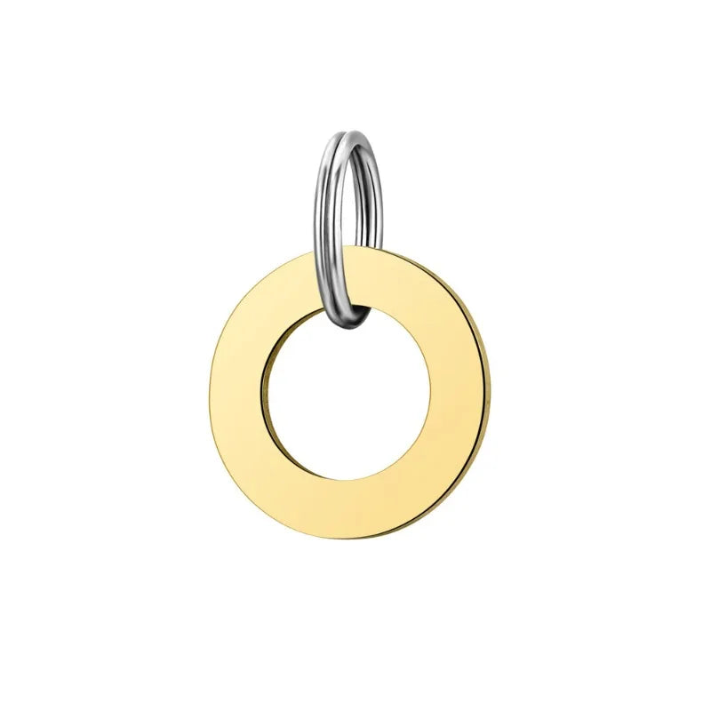 Blank round stainless steel pet ID tag
