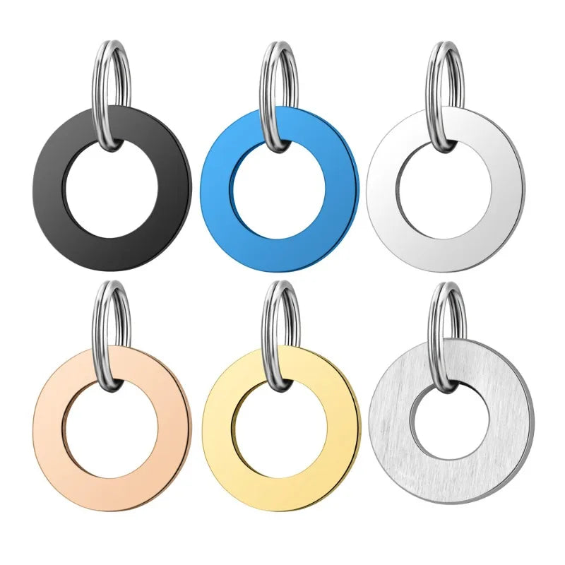 Blank round stainless steel pet ID tag
