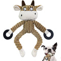 Cow corduroy squeaky plush puppy toy
