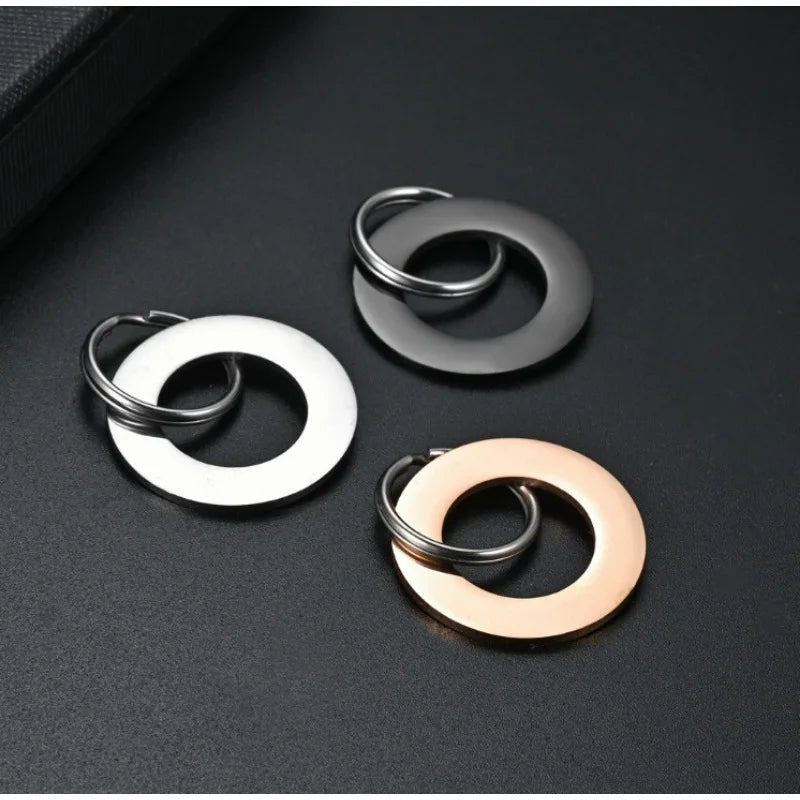Blank round stainless steel pet ID tag
