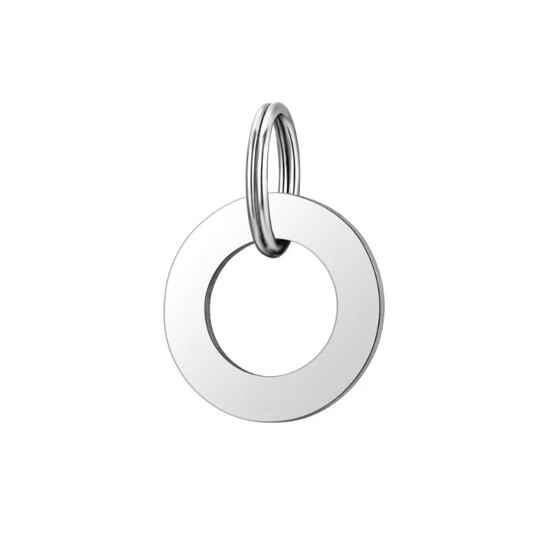 Blank round stainless steel pet ID tag