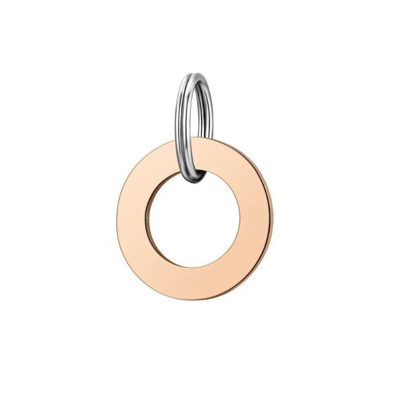 Blank round stainless steel pet ID tag