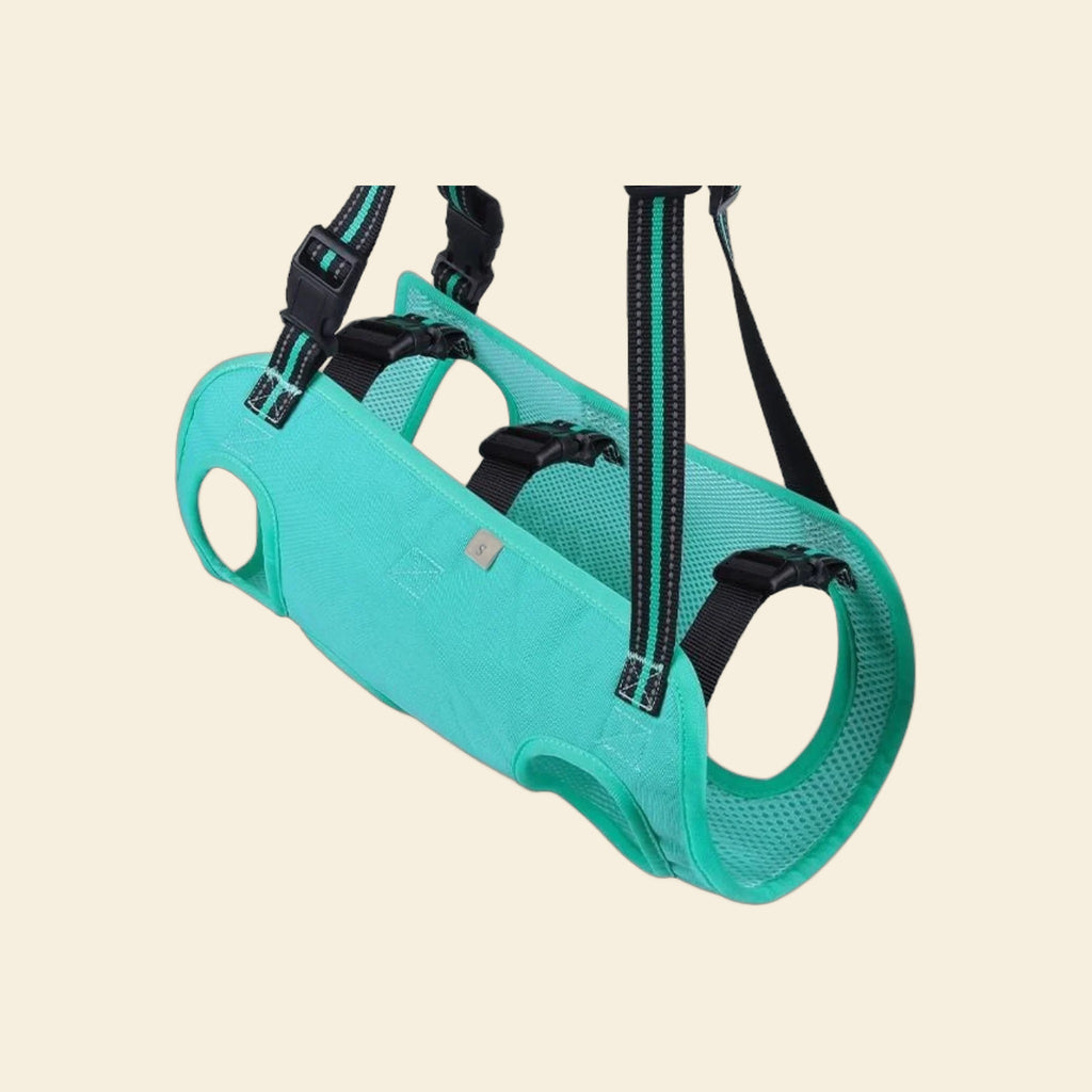Rear-leg lift sling with soft lining