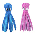 Stuffing free squeaky dog toys plush octopus 2 pack – photo 1